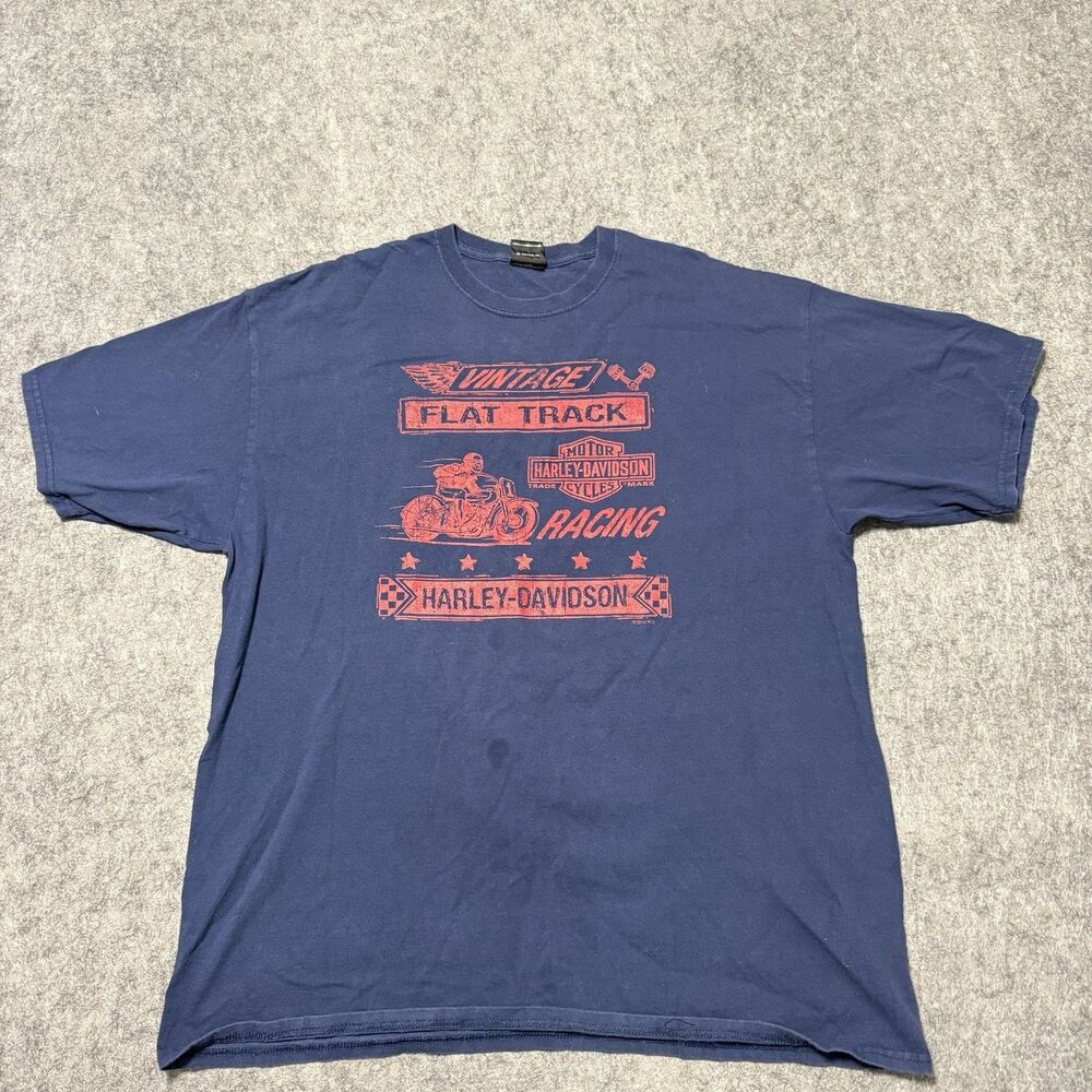 Harley Davidson Shirt Mens XL Cotati California Sonoma County Flat Track Graphic